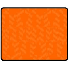 Line Orange Fleece Blanket (medium)  by Mariart