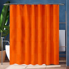 Line Orange Shower Curtain 60  X 72  (medium)  by Mariart