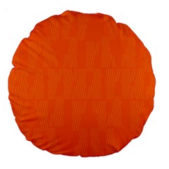 Line Orange Large 18  Premium Flano Round Cushions