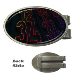 Neon Number Money Clips (oval) 