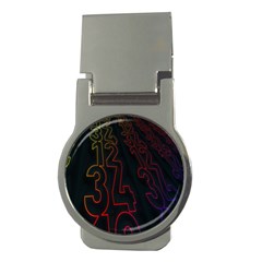 Neon Number Money Clips (round) 