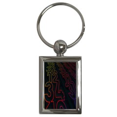 Neon Number Key Chains (rectangle)  by Mariart