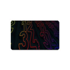 Neon Number Magnet (name Card) by Mariart