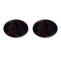 Neon Number Cufflinks (oval) by Mariart