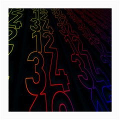 Neon Number Medium Glasses Cloth (2-side) by Mariart