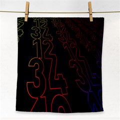 Neon Number Face Towel