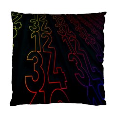 Neon Number Standard Cushion Case (one Side)