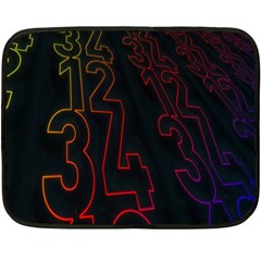 Neon Number Fleece Blanket (mini) by Mariart