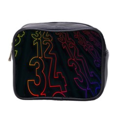 Neon Number Mini Toiletries Bag 2-side