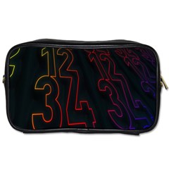 Neon Number Toiletries Bags by Mariart