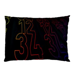 Neon Number Pillow Case (two Sides)