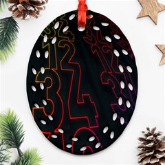 Neon Number Ornament (oval Filigree) by Mariart