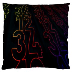 Neon Number Large Cushion Case (one Side)