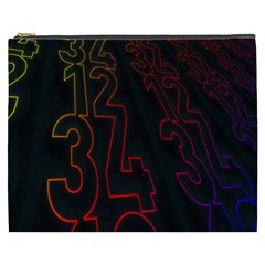 Neon Number Cosmetic Bag (xxxl)  by Mariart