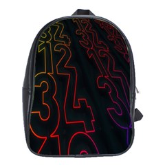 Neon Number School Bag (xl) by Mariart