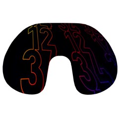 Neon Number Travel Neck Pillows