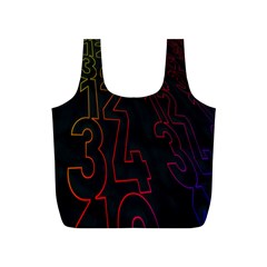 Neon Number Full Print Recycle Bags (s)  by Mariart