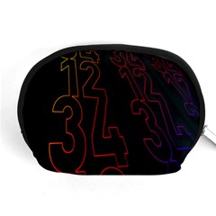 Neon Number Accessory Pouches (medium) 