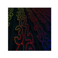 Neon Number Small Satin Scarf (square)