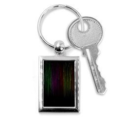 Line Rain Rainbow Light Stripes Lines Flow Key Chains (rectangle)  by Mariart