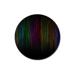 Line Rain Rainbow Light Stripes Lines Flow Magnet 3  (round) by Mariart