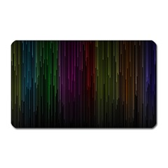 Line Rain Rainbow Light Stripes Lines Flow Magnet (rectangular) by Mariart