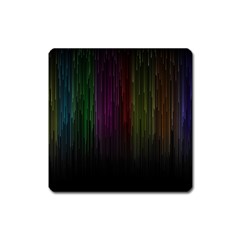 Line Rain Rainbow Light Stripes Lines Flow Square Magnet