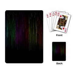 Line Rain Rainbow Light Stripes Lines Flow Playing Card by Mariart