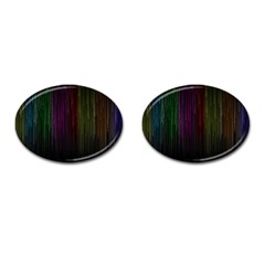 Line Rain Rainbow Light Stripes Lines Flow Cufflinks (oval)