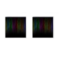 Line Rain Rainbow Light Stripes Lines Flow Cufflinks (square)