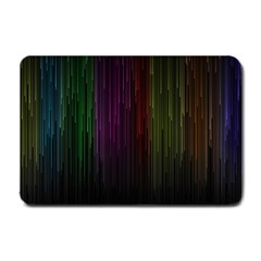 Line Rain Rainbow Light Stripes Lines Flow Small Doormat  by Mariart