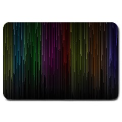 Line Rain Rainbow Light Stripes Lines Flow Large Doormat 