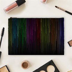 Line Rain Rainbow Light Stripes Lines Flow Cosmetic Bag (large)  by Mariart