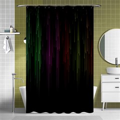 Line Rain Rainbow Light Stripes Lines Flow Shower Curtain 48  X 72  (small)  by Mariart