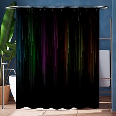 Line Rain Rainbow Light Stripes Lines Flow Shower Curtain 60  X 72  (medium) 