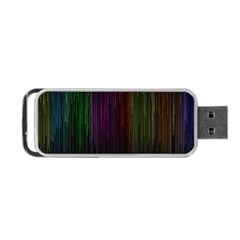 Line Rain Rainbow Light Stripes Lines Flow Portable Usb Flash (two Sides) by Mariart