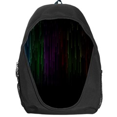 Line Rain Rainbow Light Stripes Lines Flow Backpack Bag