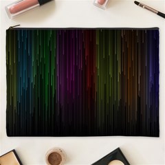 Line Rain Rainbow Light Stripes Lines Flow Cosmetic Bag (xxxl)  by Mariart