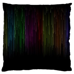 Line Rain Rainbow Light Stripes Lines Flow Large Flano Cushion Case (two Sides) by Mariart