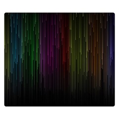 Line Rain Rainbow Light Stripes Lines Flow Double Sided Flano Blanket (small) 