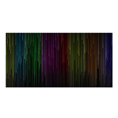 Line Rain Rainbow Light Stripes Lines Flow Satin Shawl by Mariart