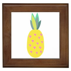 Pineapple Fruite Yellow Triangle Pink Framed Tiles