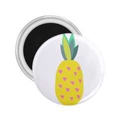 Pineapple Fruite Yellow Triangle Pink 2 25  Magnets by Mariart