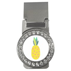 Pineapple Fruite Yellow Triangle Pink Money Clips (cz)  by Mariart