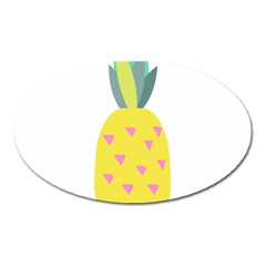 Pineapple Fruite Yellow Triangle Pink Oval Magnet