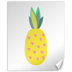 Pineapple Fruite Yellow Triangle Pink Canvas 16  X 20  