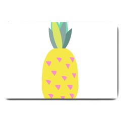 Pineapple Fruite Yellow Triangle Pink Large Doormat  by Mariart