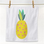 Pineapple Fruite Yellow Triangle Pink Face Towel Front