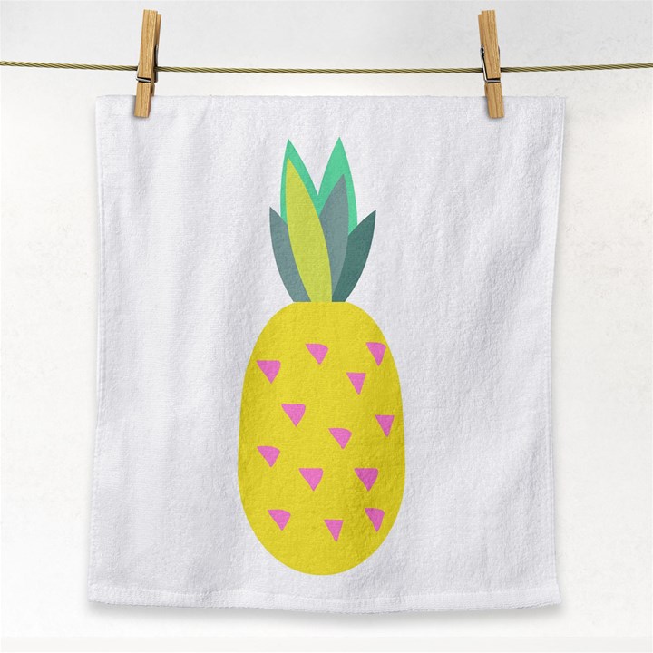 Pineapple Fruite Yellow Triangle Pink Face Towel