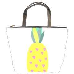 Pineapple Fruite Yellow Triangle Pink Bucket Bags